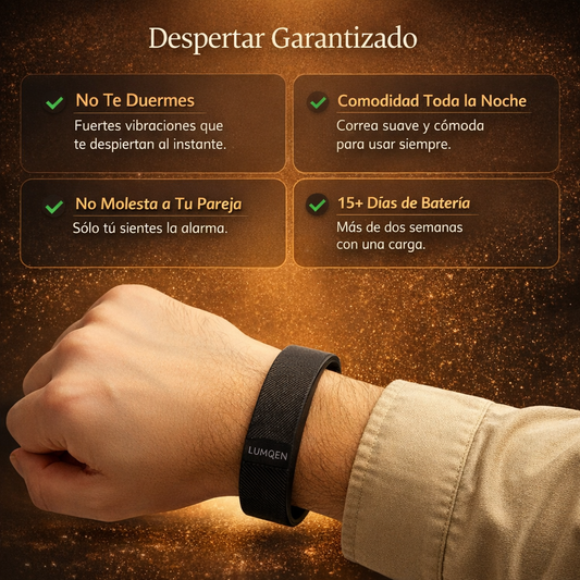 Lumqen Band – Alarma vibratoria silenciosa para personas con dificultades auditivas